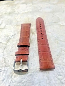 michele alligator watch strap
