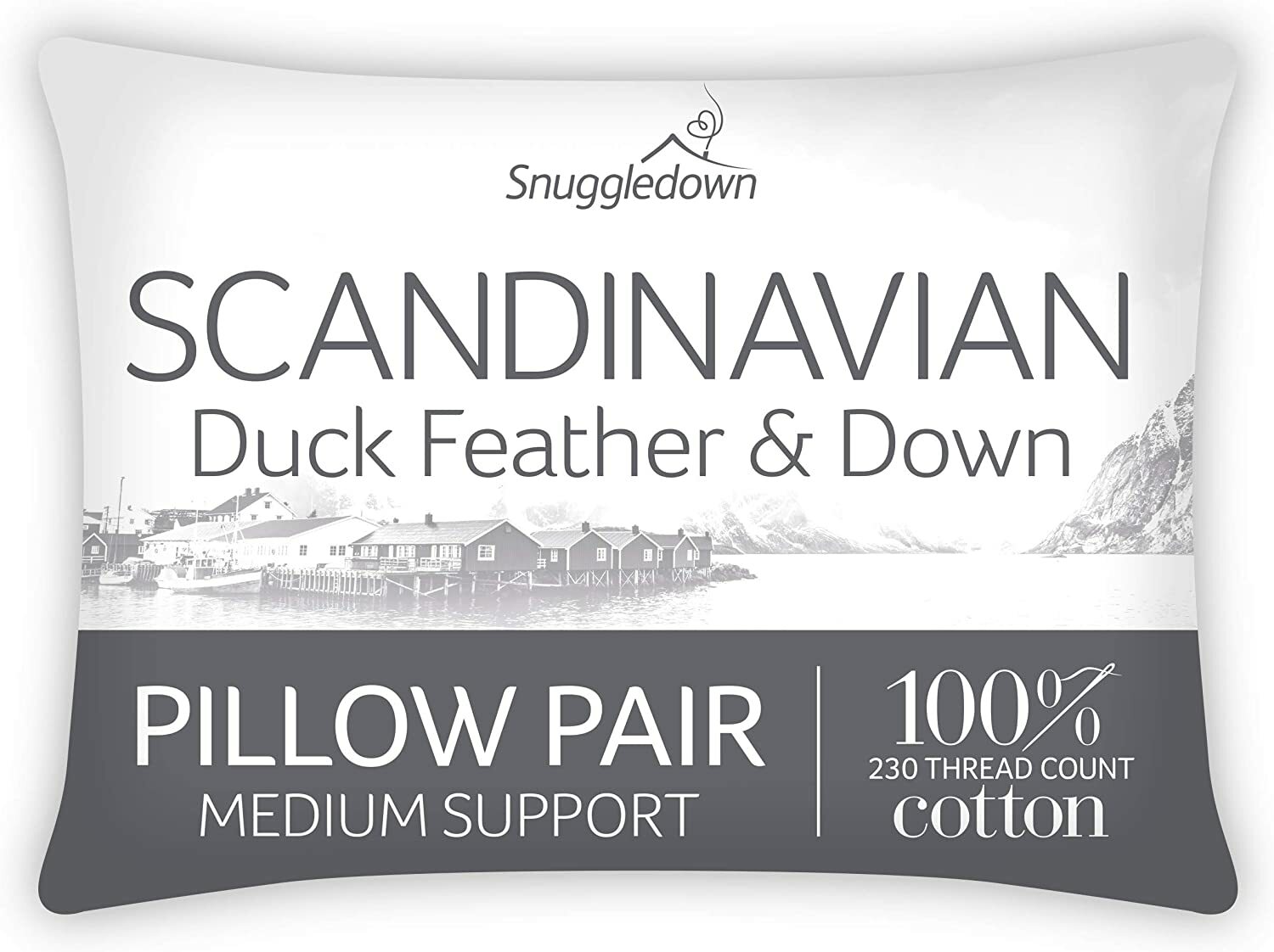 Snuggledown Scandinavian Duck Feather And Down Pillow Pack Of 2 For Sale Online Ebay