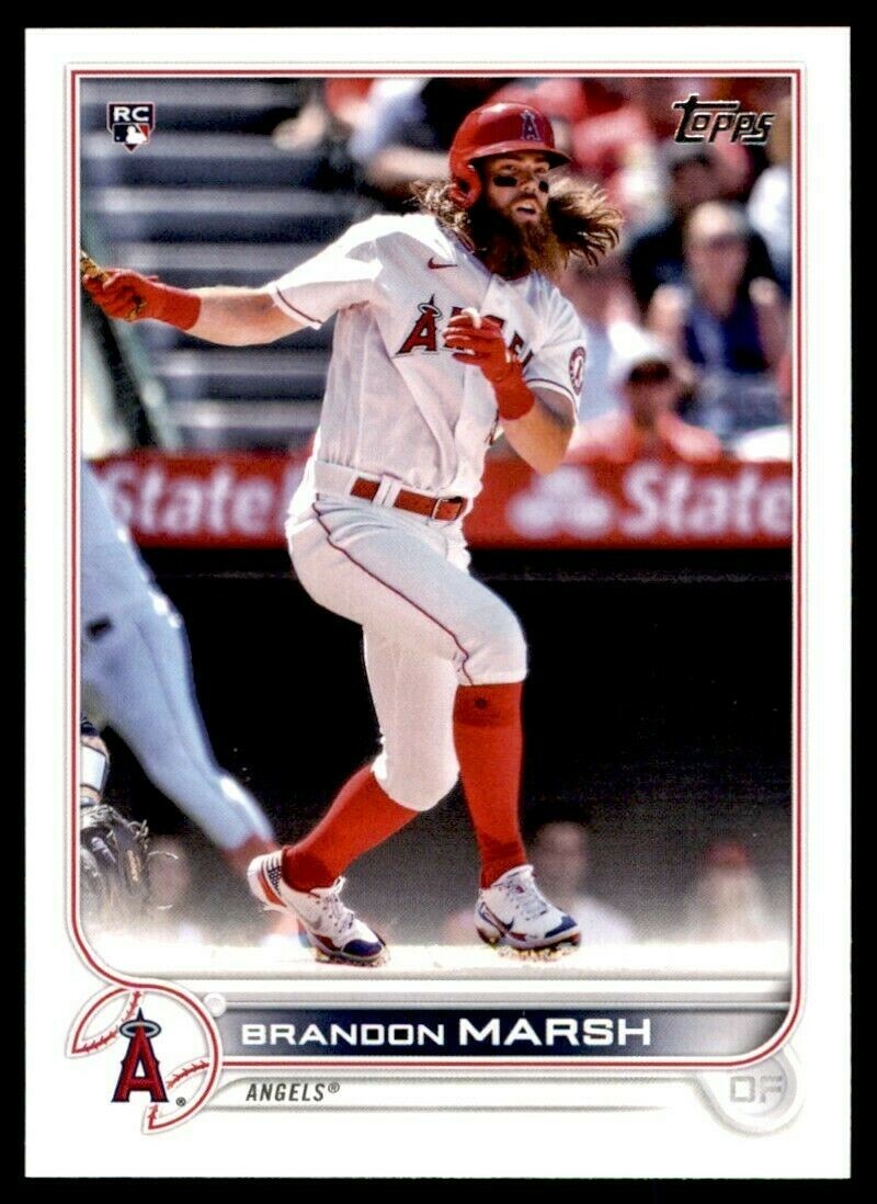2022 Topps #243 Brandon Marsh RC Rookie Card Los Angeles Angels 💎⚾💎