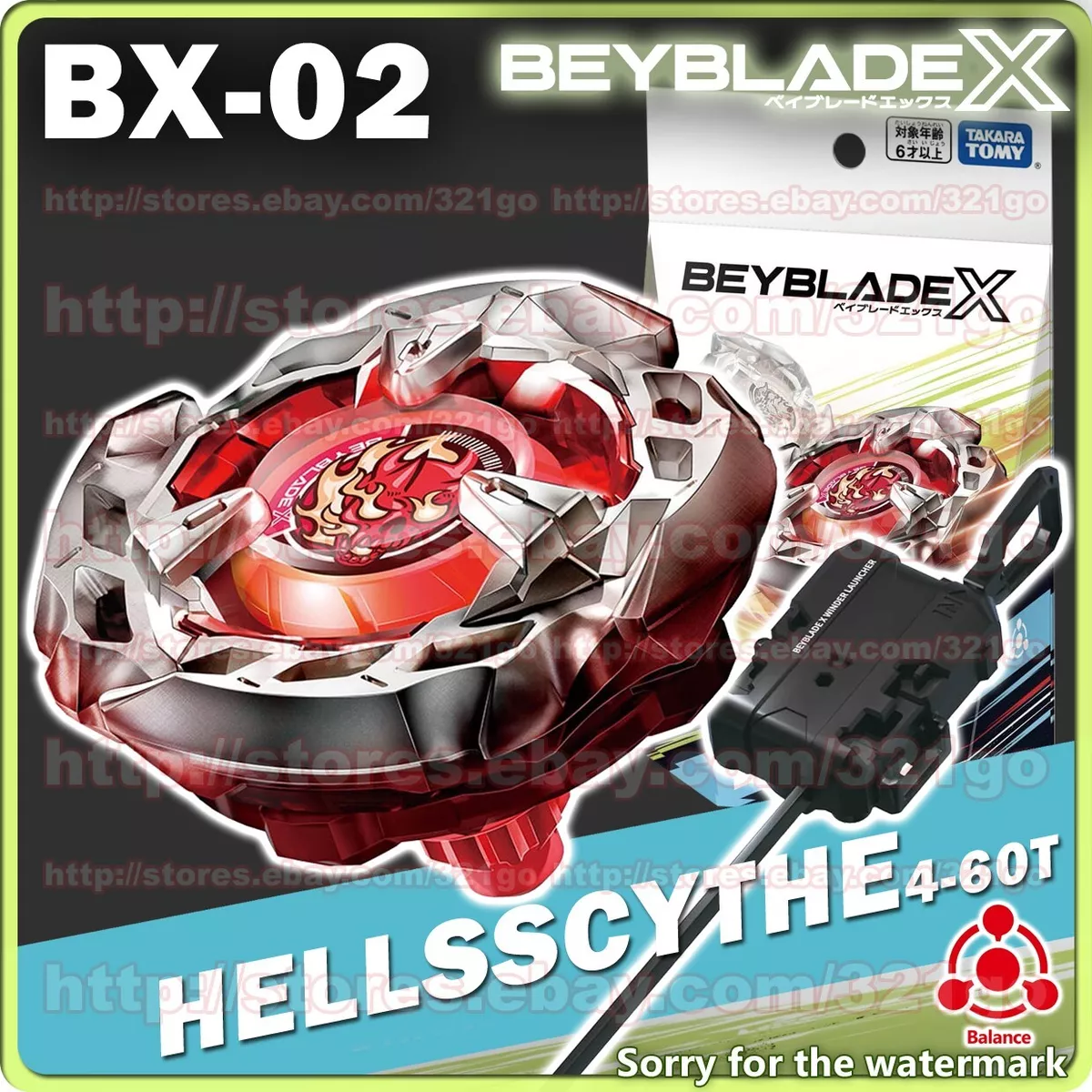 Hells Scythe Beyblade X BX-02 4-60T Takara Tomy –