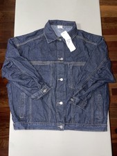 Silk & Salt Women's Jean Jacket Dark Blue Size Medium