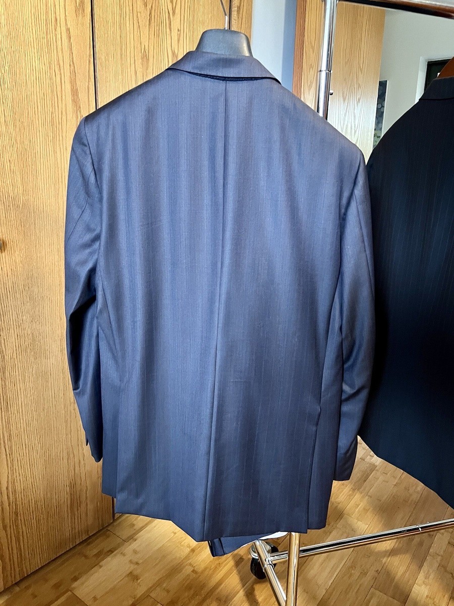 Brioni Men's Brunico Virgin Wool Two-Piece Navy Blue Suit | eBay