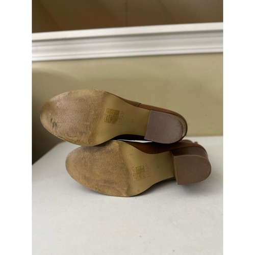 J. Crew Boots Rory Leather Block Heel Ankle Chelsea Warm Sepia Brown Size 10 - Picture 7 of 9