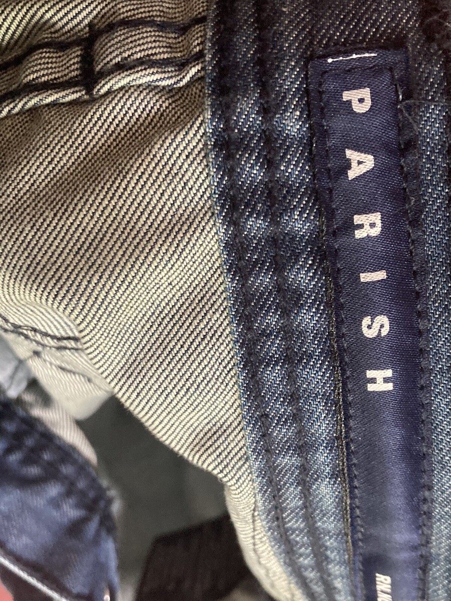 Jeans Homme Parish Nation Vert - Taille 34/31 (Tour De Taille 34, Longueur 31) - Neuf Sans étiquette