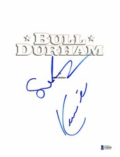 SUSAN SARANDON KEVIN COSTNER SIGNED BULL DURHAM FULL SCRIPT BECKETT BAS COA 