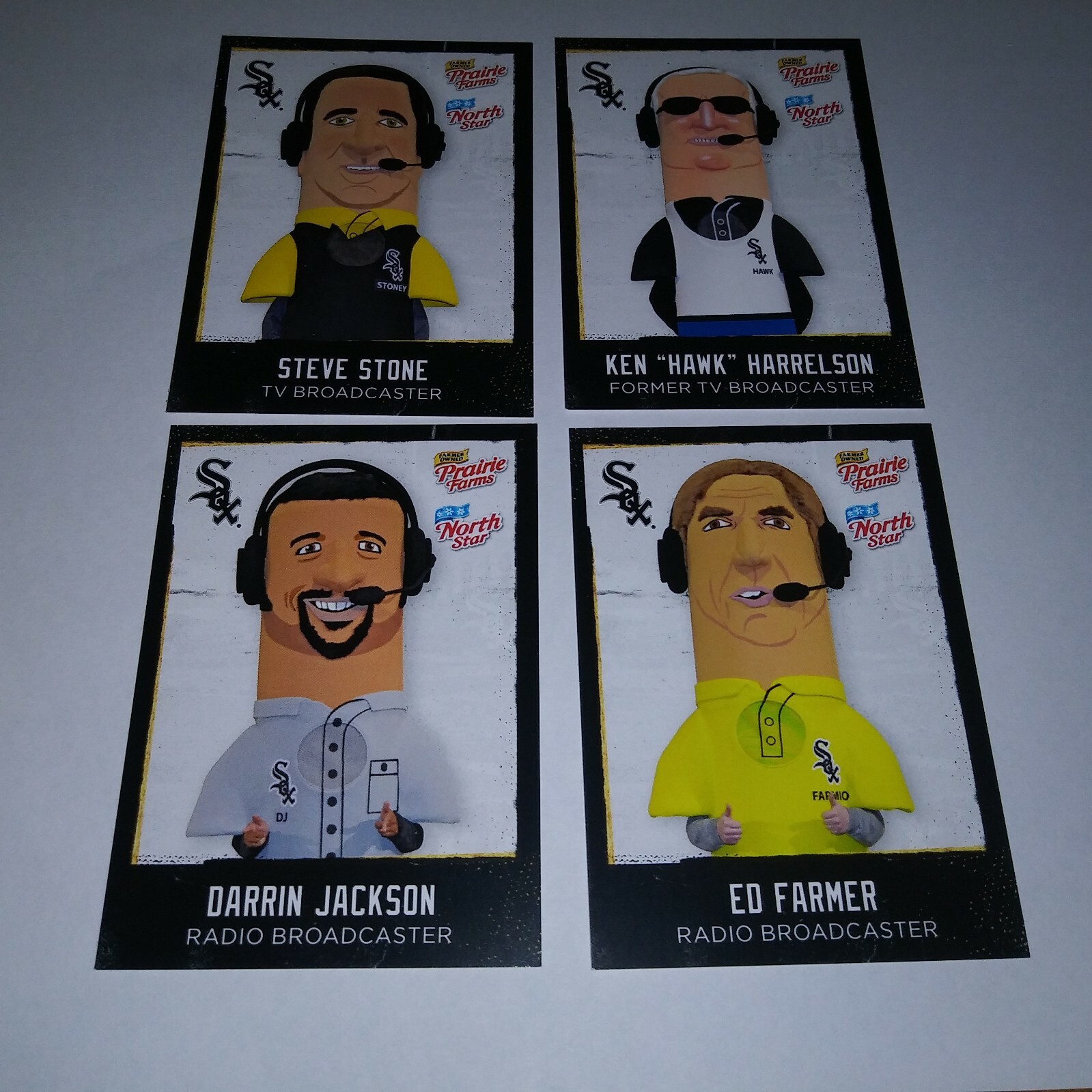 CHICAGO WHITE SOX Baseball Cards 4 Set Sga 9/29/19 Steve Stone Hawk Dj Ed Farmer