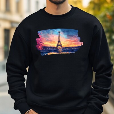 Eiffelturm Portrait Sweatshirt Kuschelig und Perfekt für jeden Anlass S bis 4XL