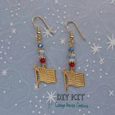 American Flag Fourth of July DIY Earring Jewelry Making Instruction Kit