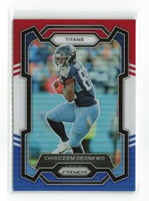 CHIGOZIEM OKONKWO #288 2023 PANINI PRIZM TITANS RED WHITE BLUE