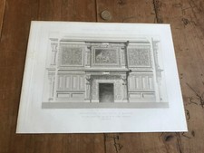 gravure ancienne architecte N420 décoration d une salle a manger 