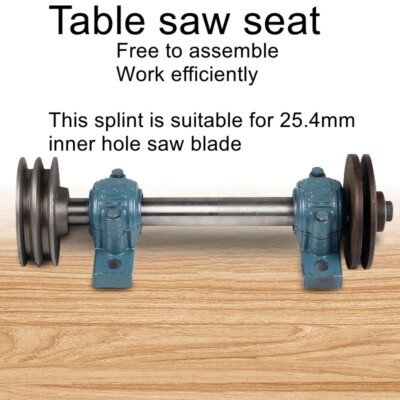 Table Saw Spindle Table Seat Shaft Assembly Table Saw Bearing Seat Accessories