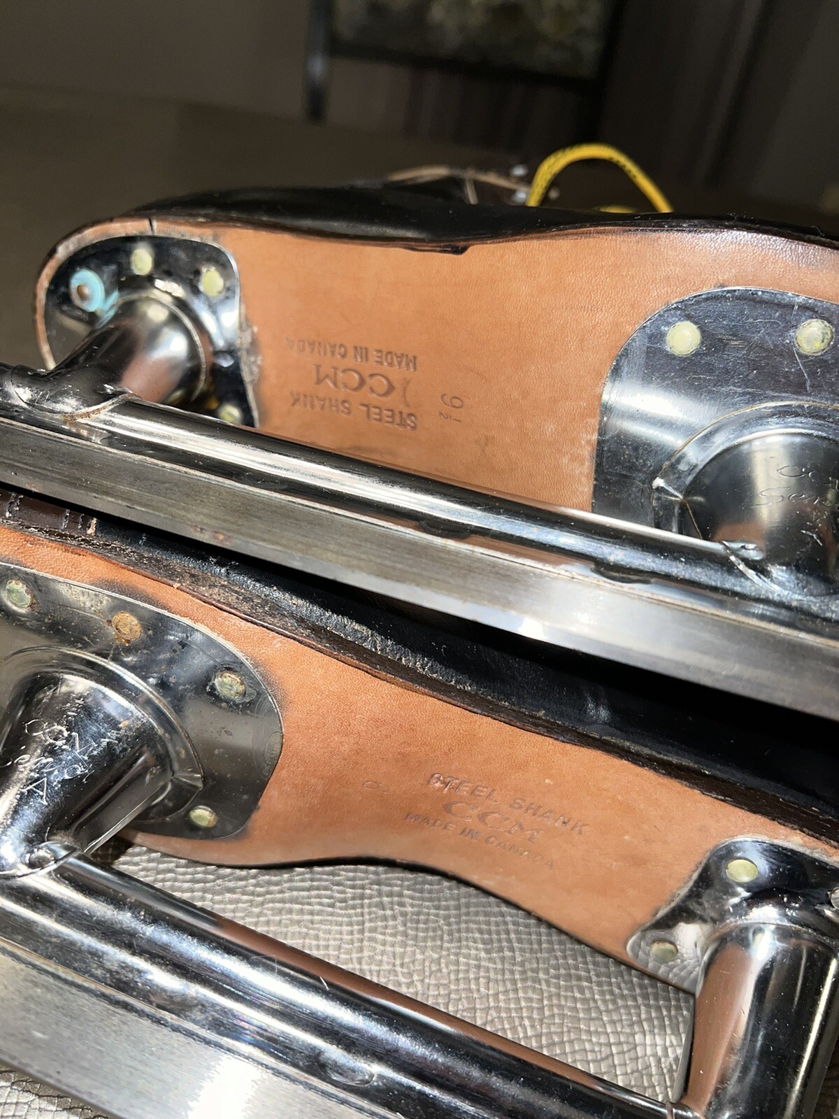 Vintage CCM Canada Men's Hockey Ice Skates Size 9.5 Steel Arch Made Canada eBay