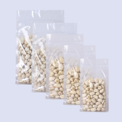 100 Clear Poly Plastic Flat Bottom Side Gusset Stand Up Pouch Food Storage Bags