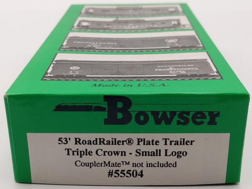 Remolque de pared de plataforma Bowser 55504 HO 53' RoadRailer kit de triple corona #: 461805 | Zustand: New