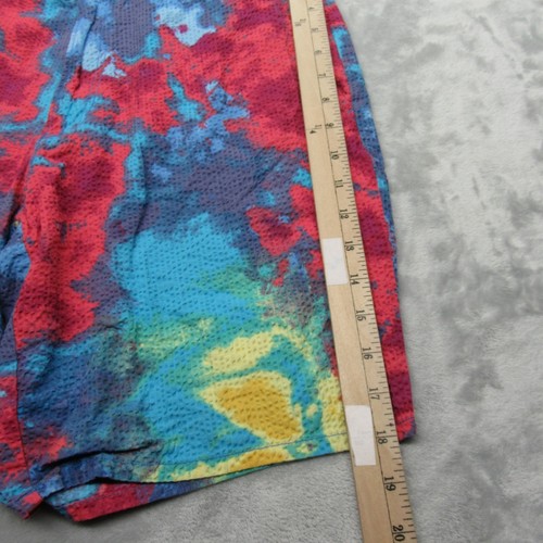 American Rag Shirt Shorts Set Men Medium 33W Seersucker Tie Dye Trippy Hippy 2pc - Picture 11 of 16
