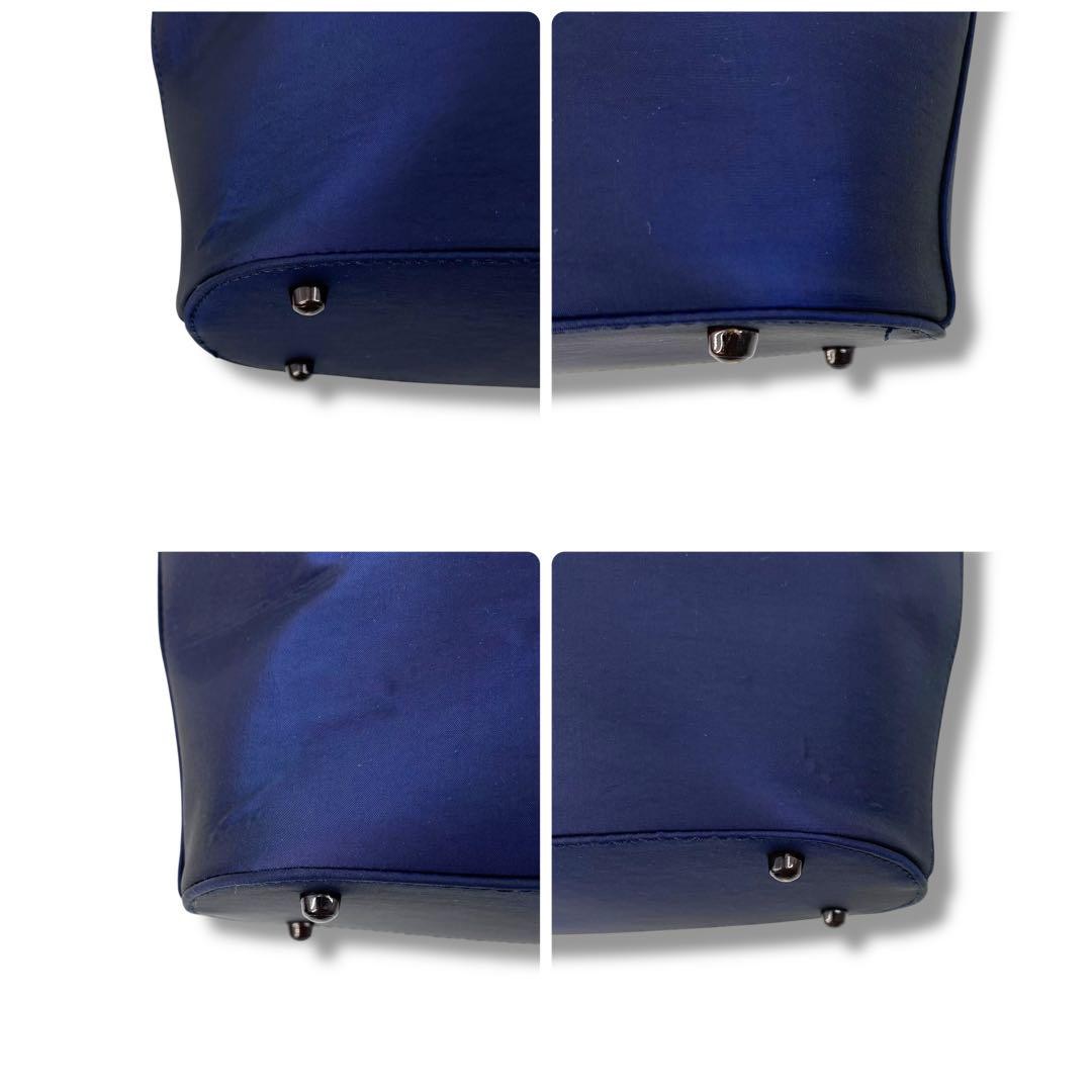 Vintage Gucci Navy Satin Handbag Authentic