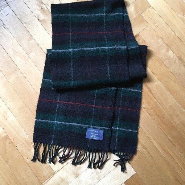 Unisex Johnstons of Elgin Scarf Black Cashmere One