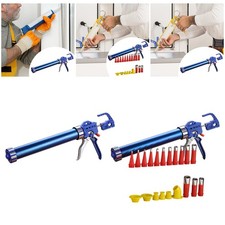 Caulking Machine Manual Silicone Sealant Tool with Nozzle Kit Aluminum Alloy and