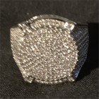 Men's Silver Hip Hop Pavé Cubic Zirconia Round Stones Statement — photo 1