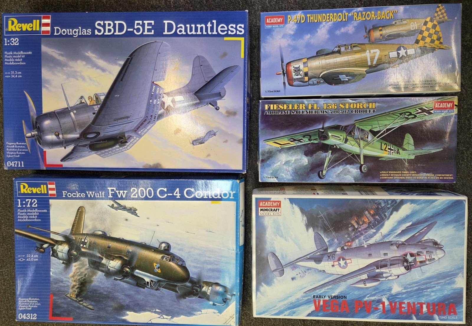 S:  1:72 Academy, 1:72 & 1:32 Revell