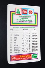 kleiner unbenutzter Taschenkalender TK VEB Vereinigte Wettspielbetriebe DDR 1986