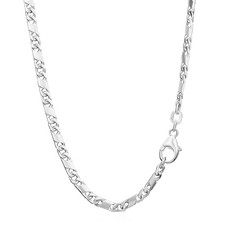 Dollar 925er Sterlingsilber Kette 45cm Lang 3,0mm Breit 10,3g Damen Herren 8907