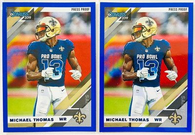 Michael Thomas   Saints 2019-20 Panini Donruss Blue Press Proof (Variation) #173