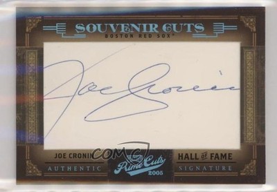 2005 Playoff Prime Cuts Souvenir Cuts 5/50 Joe Cronin #SC-51 Auto HOF uk2