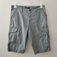 Lee Cargo Shorts W36 Grey Mens Long Y2K Shorts Retro