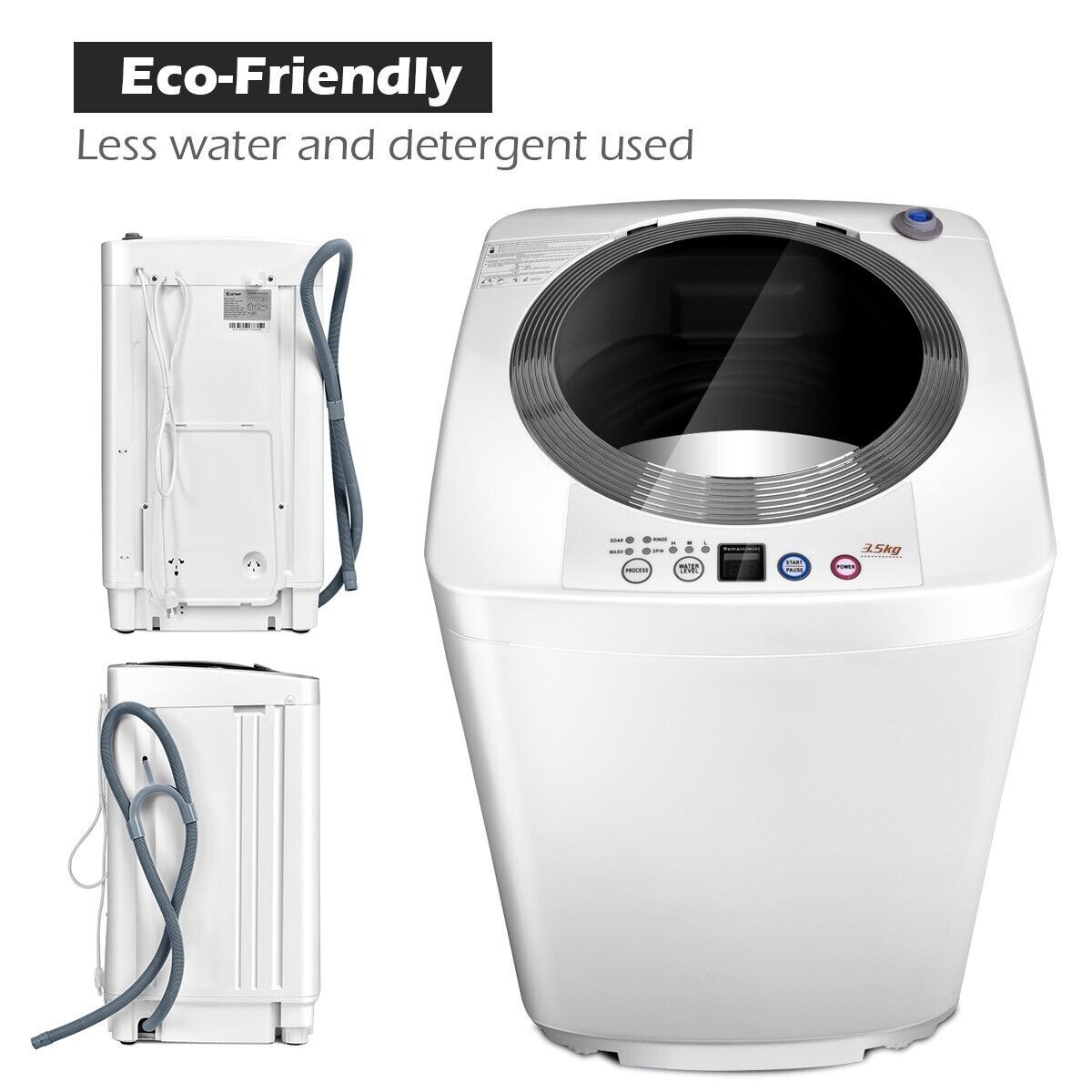 Compact Full-Automatic Washing Machine Top Load Portable