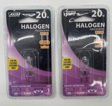 FEIT ELECTRIC Light Bulb 20 Watts 120 Volt GY8.6 Base 2000 Hour Lot of 2