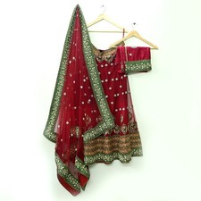 Heavy Pure Chanderi /Net Hand Embroidered Lehenga 3pcs Set Designer Sabyasachi