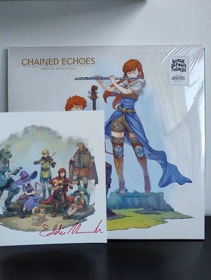 Chained Echoes Game Soundtrack 3xVinyl, Gold/Weiß, signierter Print! Neu & OVP