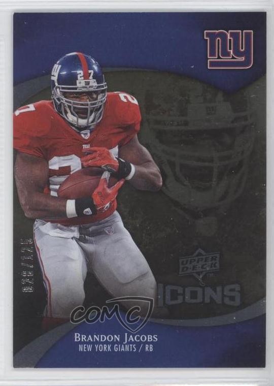 2009 Upper Deck Icons Silver Board 28/125 Brandon Jacobs #7 0t2