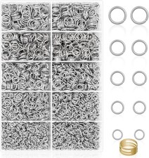 4600Pcs Silver Jump Rings with Jump Rings Open/Close Tools for Jewelry Making an
