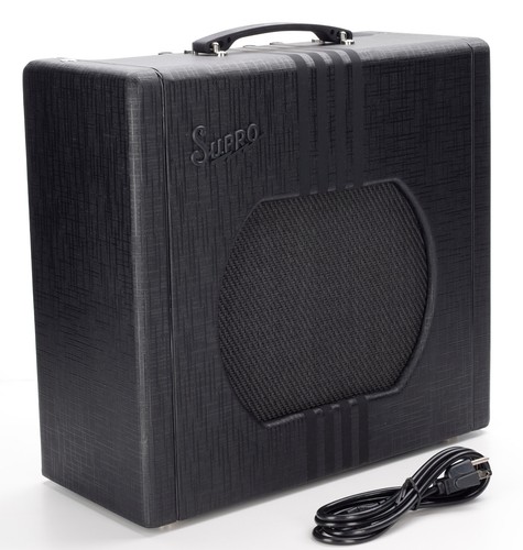 Supro Delta King 12 1 x 12-inch 15-watt Tube Combo Amp - Black - Crack In Back