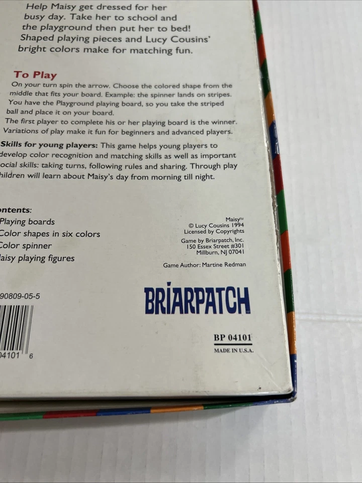 1994 Lucy Cousins Maisy Mouse Matching Game No Reading Briarpatch Miss 3 Pieces - Image 4 of 4