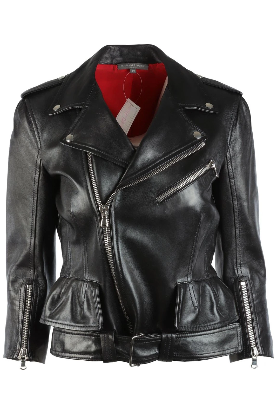 Alexander McQueen — ALEXANDER MCQUEEN BLACK LEATHER JACKET IT 38 UK 6