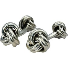 TIFFANY & CO. Sterling Silver Double Knot Cufflinks