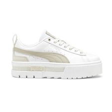 PUMA Mayze Luxe Platform Lace Up Womens White Sneakers Casual Shoes 38399508