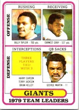 1980 Topps - Billy Taylor / Earnest Gray / George Martin #94 - NM