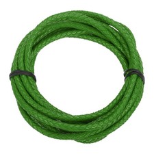 Braided Leather Cord, 5mm 3.3 Yard for Jewelry Making, Green, 3 meters
