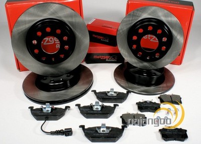 Metzger Bremsscheiben Ø 280 mm + Ø 253 mm + Beläge vorne + hinten für Seat Altea