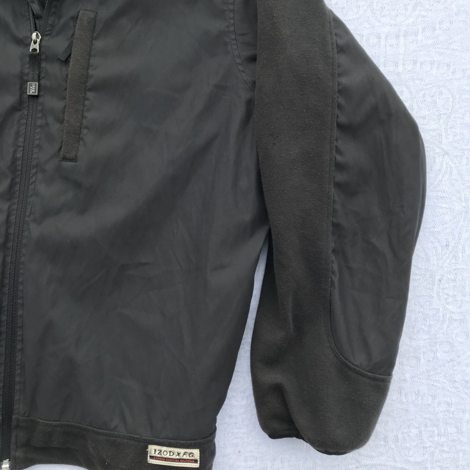 Izod X.F.G Full Zip Basic Jacket Polyester Black … - image 7