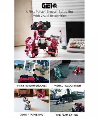Gjs Gaming Robot Geio Red & Blue 2-Pack Fps Ai Battle Robot Toy