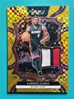 2024-25 Panini Select Basketball Lebron James Checkerboard Gold Prizm Patch 1/10