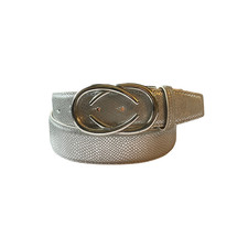 VMP Hamburg Gürtel 85 cm Echtleder Silber Made in Italien Wechselschließe Neu