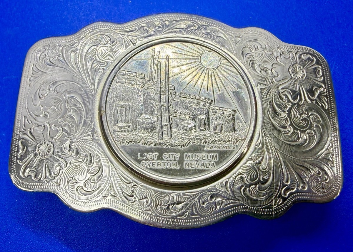 Lost City Museum in Overton NV Vintage Belt Buckle by Nevada City