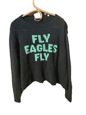 WOODEN SHIPS Paola Buendia FLY EAGLES FLY Football Slouchy Pullover Sweater M/L