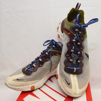 Nike React Element 87 Mens 9.5 Womens 11 Moss/Black-El Dorado-Deep Royal Blue